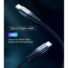 Load image into Gallery viewer, USB Type-C to USB C 3.1 Male to Male Sync PD Charging Cable Type C to Type C Mac - Battery Mate