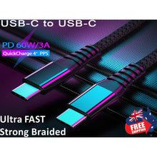 Load image into Gallery viewer, USB Type-C to USB C 3.1 Male to Male Sync PD Charging Cable Type C to Type C Mac - Battery Mate