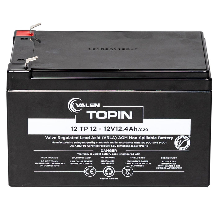 Valen Topin AGM 12V 12Ah Deep Cycle Battery - Battery Mate