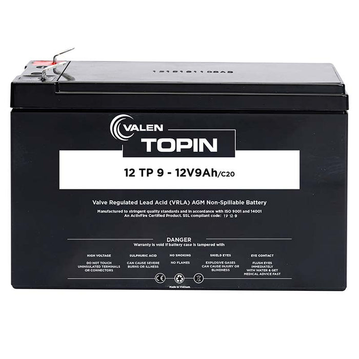 Valen Topin AGM 12V 9Ah Deep Cycle Battery - Battery Mate