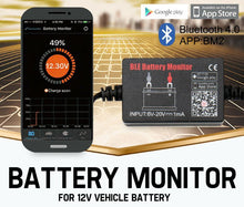 Load image into Gallery viewer, Vehicle Battery Monitor Via Bluetooth 4.0 Voltage Meter Auto Alarm Tester 12V - Battery Mate