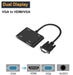 VGA to HDMI VGA Adapter Dual Display 1080P Converter Splitter with Charging Cable and 3.5mm Audio Cable - Battery Mate