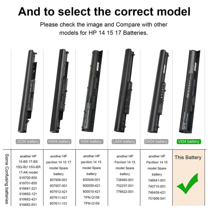 VI04 Battery for HP 756743-001 756745-001 756744-001 756478-421 HSTNN-DB6I - Battery Mate