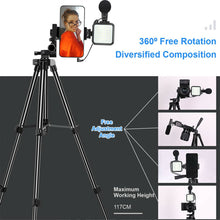 Load image into Gallery viewer, Vlogging Kit LED Light Mobile Phone Video Selfie Stand Holder Tripod - Battery Mate