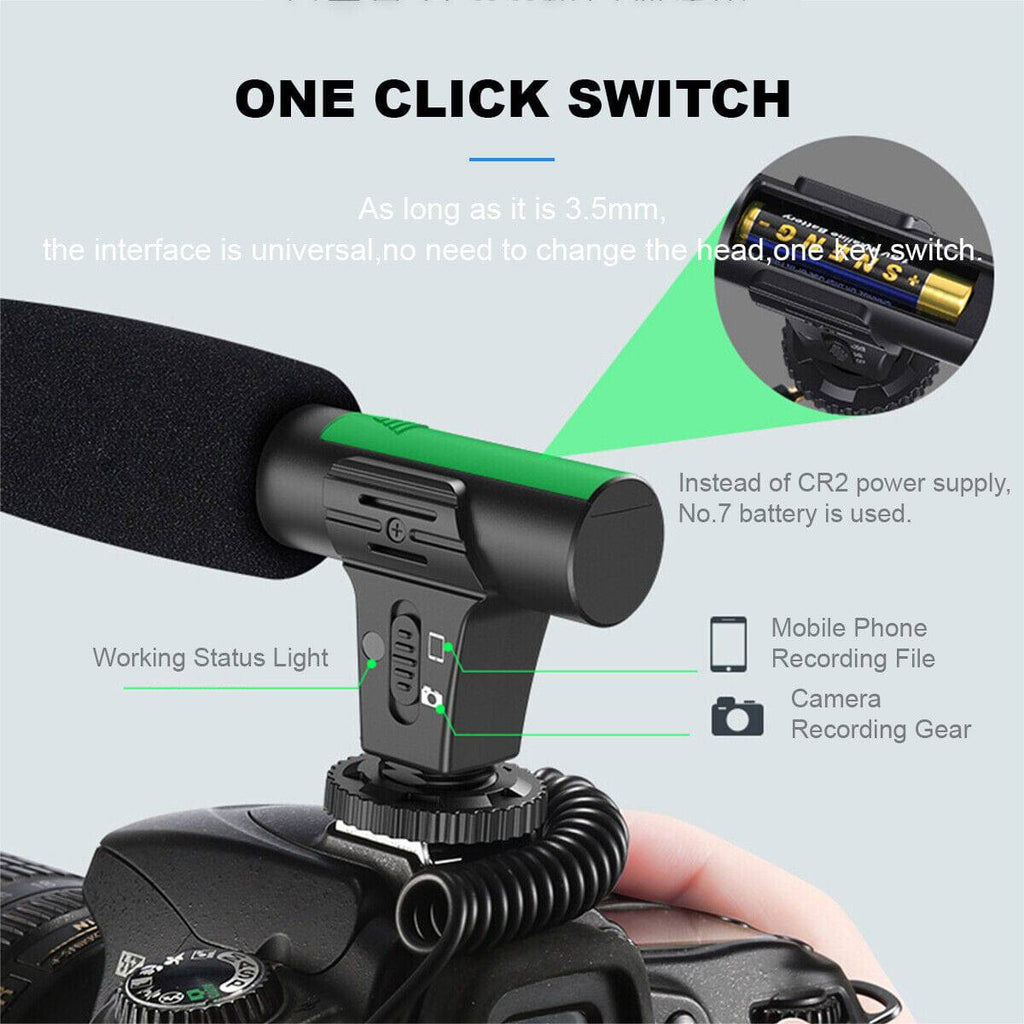 Vlogging Kit LED Light Mobile Phone Video Selfie Stand Holder Tripod - Battery Mate