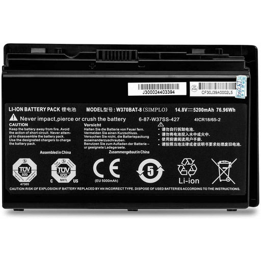 W370BAT-8 battery for Clevo W355SS W370SS W370ST W355ST NP6370 6-87-W37S NP7358 - Battery Mate