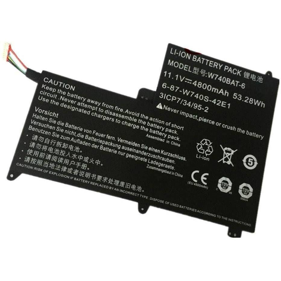 W740BAT-6 Compatible Battery for Clevo 6-87-W740S-42E 3ICP7/34/95-2 S413 W740SU - Battery Mate