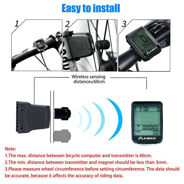 Waterproof Wireless Mountain Bike Computer Bicycle Speedometer Cycle Odometer MA - Battery Mate