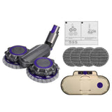 Wet And Dry Cleaning Mop Head Brush Head (+6 Mop Cloths) For Dyson Vacuum Cleaner V7 V8 V10 V11 V15