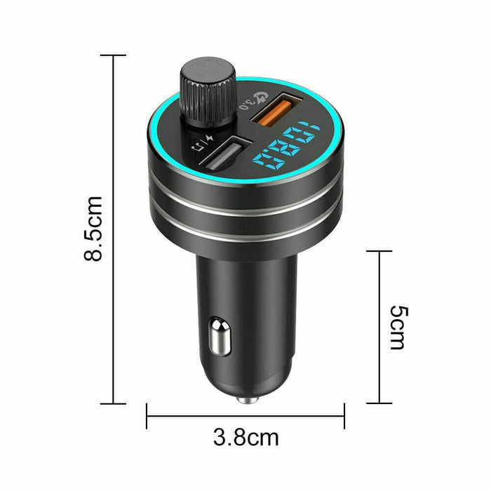 Wireless Car FM Transmitter Bluetooth Radio MP3 Music Player USB Dual Charger - Battery Mate