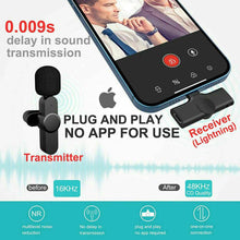 Load image into Gallery viewer, Wireless Lavalier Microphone Mic for iPhone iPad Vlog Live Stream YouTube Tiktok - Battery Mate
