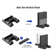 Load image into Gallery viewer, Xbox One Vertical Charger Stand with Cooling Fan - Dual Charging Docking Station - Battery Mate