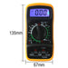 XL830L AC/DC Digital Multimeter Current New Tester Volt Meter Ohmmeter Ammeter - Battery Mate